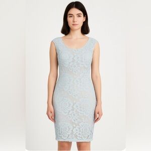 Le Château Pale Blue Lace Sheath Dress | XL | New with Tags